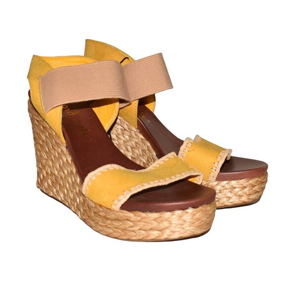 ALTAR'D‎ STATE NEW $60 Caelynn Espadrille Wedge in Mustard Size 8 - Picture 1 of 6